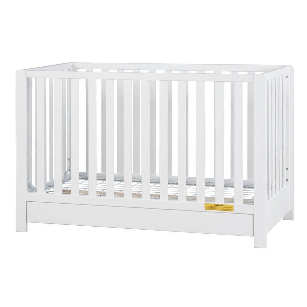 Emma 4-in-1 Convertible Crib with Drawer White