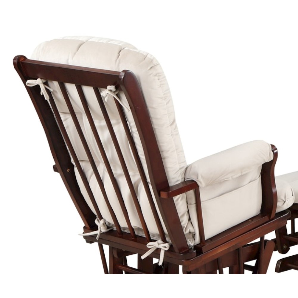 Sleigh Glider Chair Cushions Set Beige (Back, Seat, Arms). Picture 1