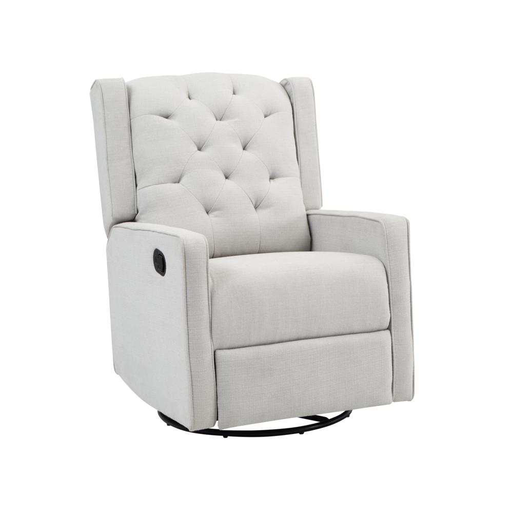 Ava Manual Swivel Glider Recliner Gray. Picture 2