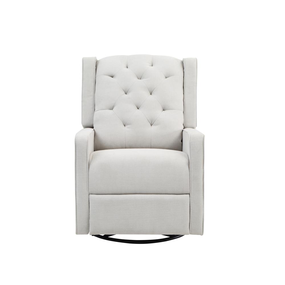 Ava Manual Swivel Glider Recliner Gray. Picture 1