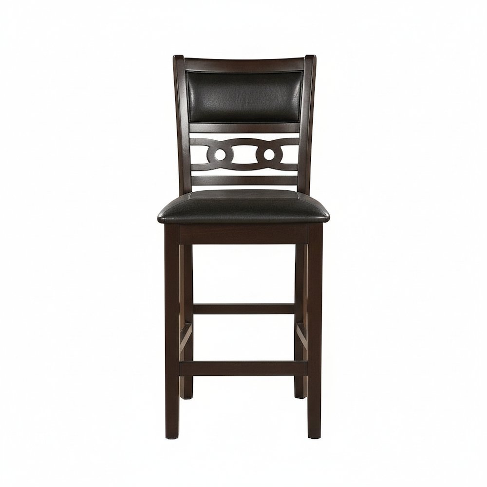 Gia Ebony Wood Counter Chair with PU Seat (Set of 4). Picture 4
