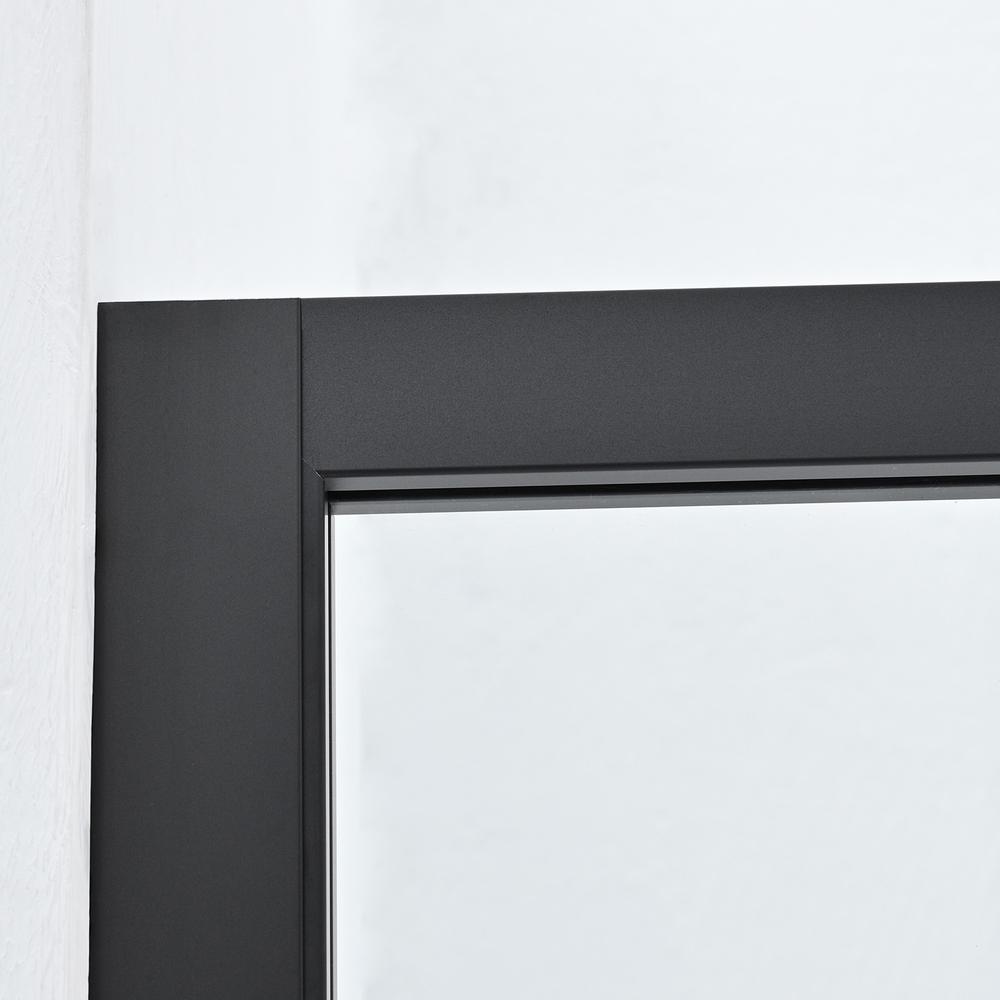 Arcos 34" W x 74" H Framed Fixed Glass Panel in Matte Black. Picture 4