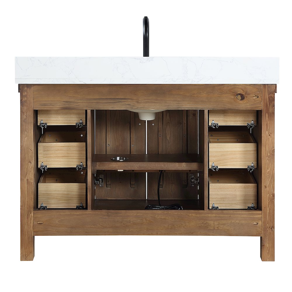 Javier 48" Free-standing Single Bath Vanity in Spruce Antique Gray. Picture 15