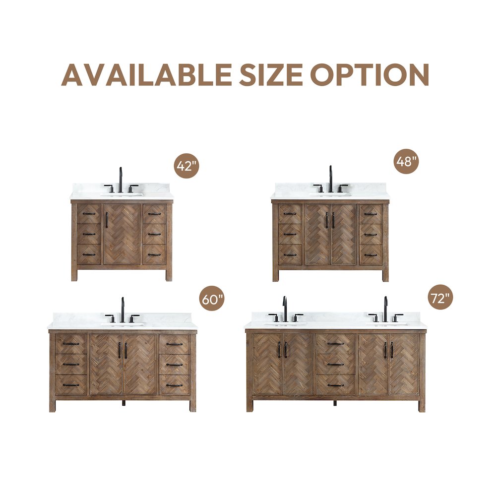 Javier 60" Free-standing Single Bath Vanity in Spruce Antique Gray. Picture 18