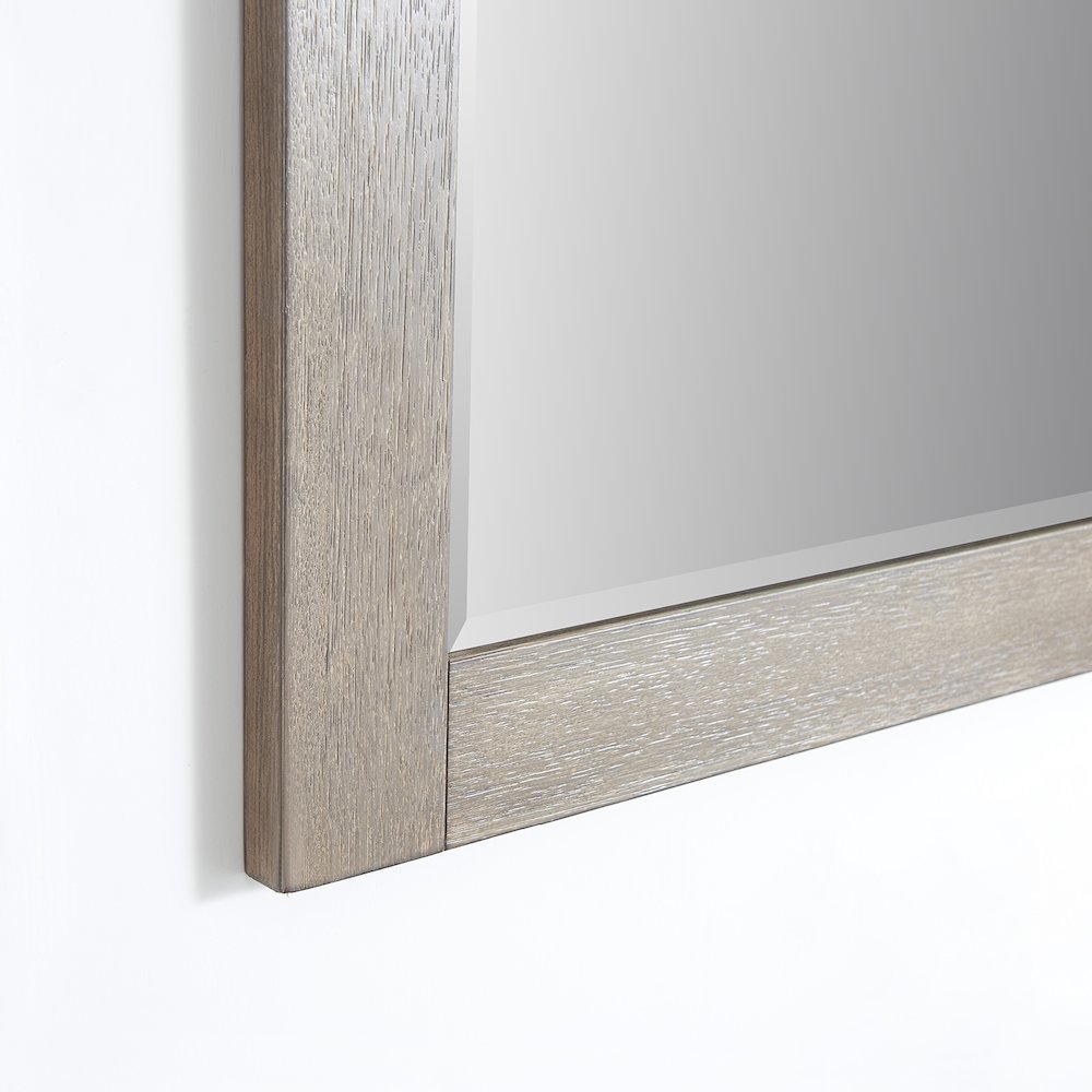 Cortes 72" Rectangular Bathroom Vanity Barndoor Wall Mount Mirror in Grey. Picture 5