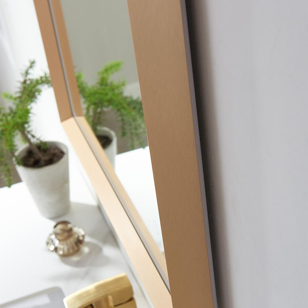 24'' Rectangle LED Lighted Accent Bathroom/Vanity Wall Mirror. Picture 8