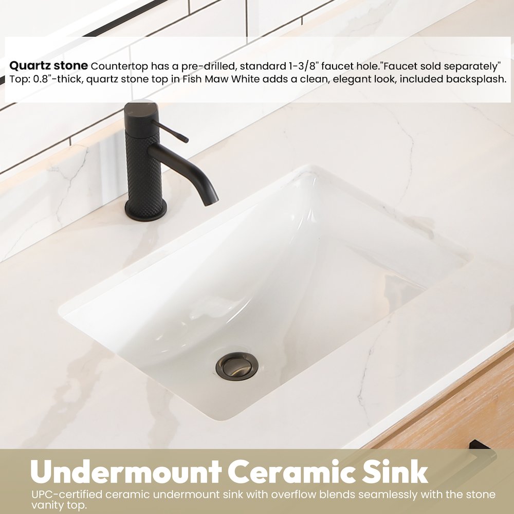 Cristo 72" Floating Double Bath Vanity in Fir Wood Brown. Picture 7