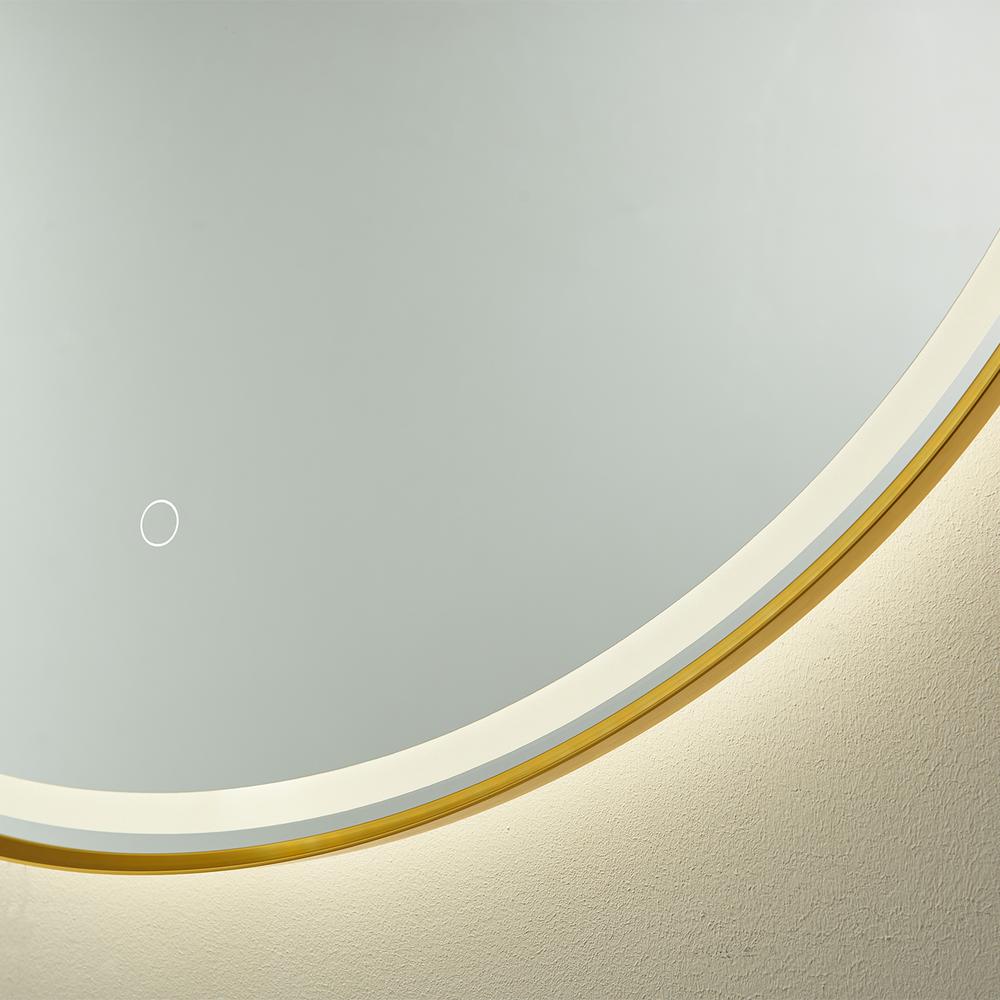 32'' Round LED Lighted Accent Bathroom/Vanity Wall Mirror. Picture 9