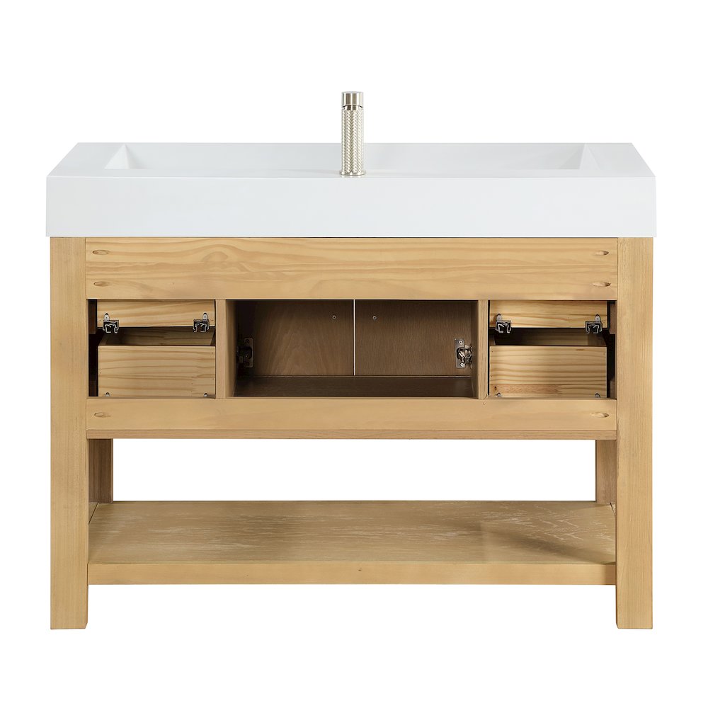 Vera 48" Free-standing Single Bath Vanity in Washed Ash Grey. Picture 17
