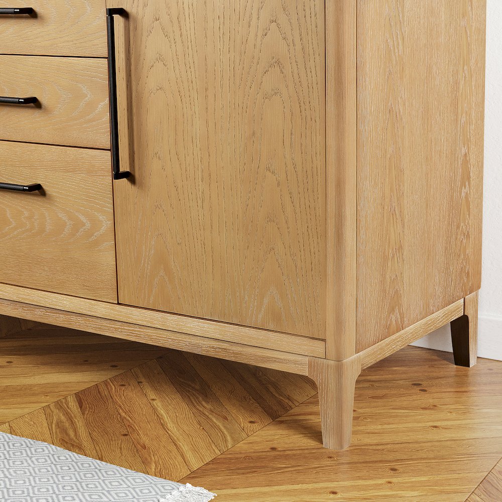 Gara 60M" Free-standing Double Bath Vanity in Washed Ash Grey. Picture 13