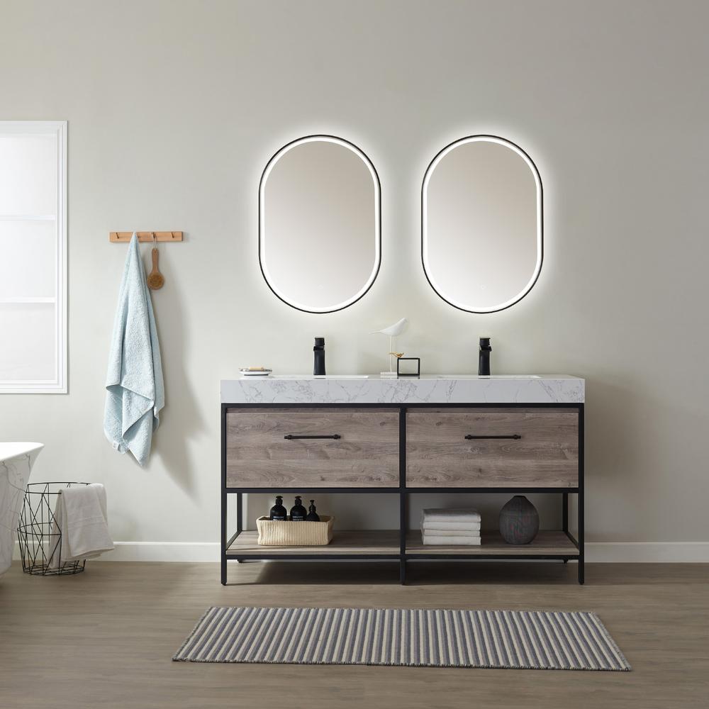 24'' Oval LED Lighted Accent Bathroom/Vanity Wall Mirror. Picture 6