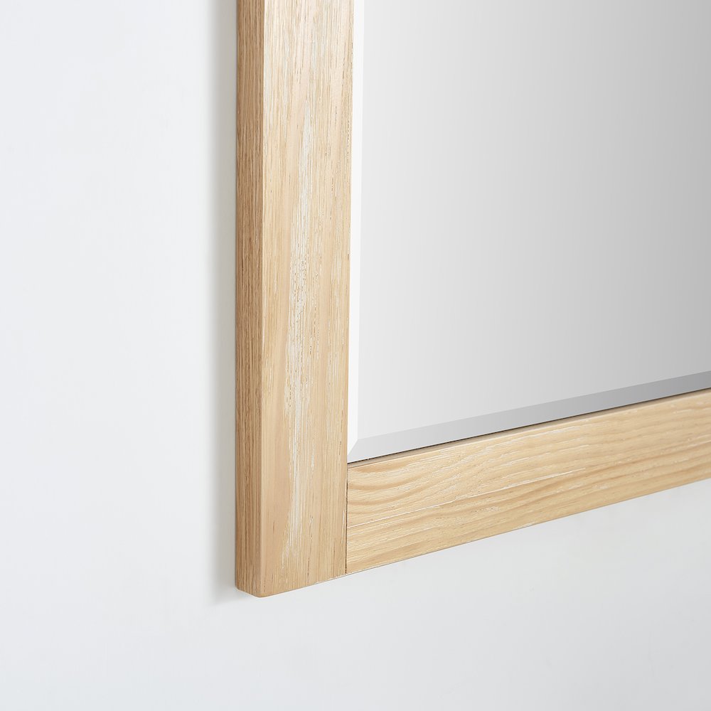 Cortes 48" Rectangular Bathroom Vanity Barndoor Wall Mount Mirror in Pine. Picture 2