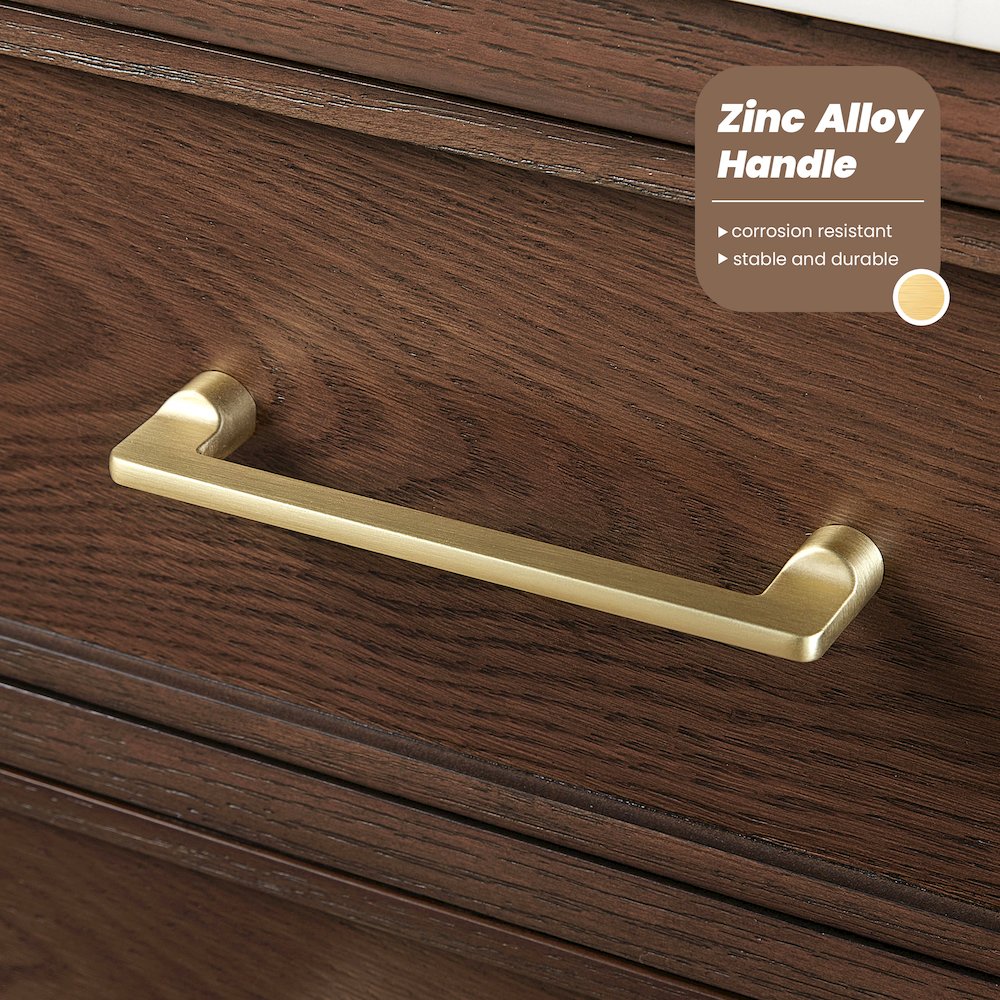 Jakarta 60M" Freestanding Double Bath Vanity in Aged Dark Brown Oak. Picture 13