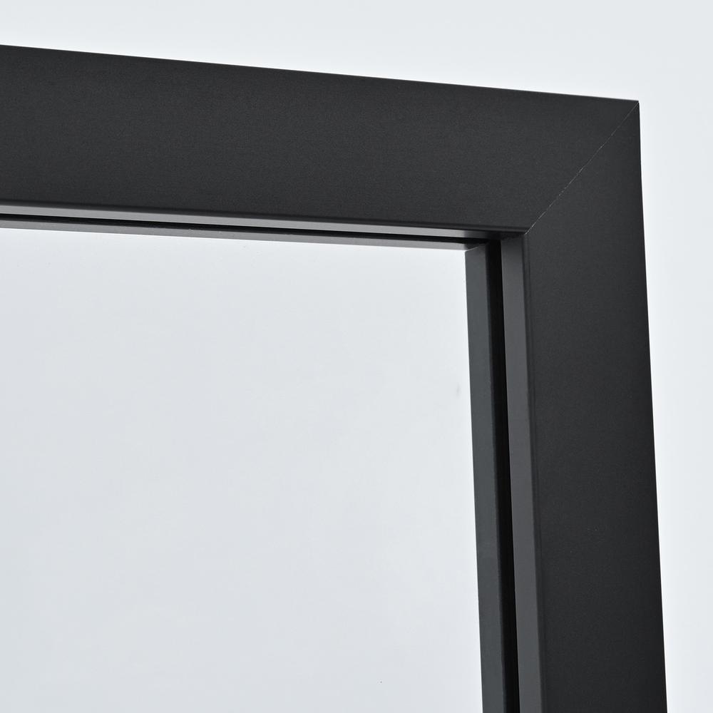 Arcos 34" W x 74" H Framed Fixed Glass Panel in Matte Black. Picture 2