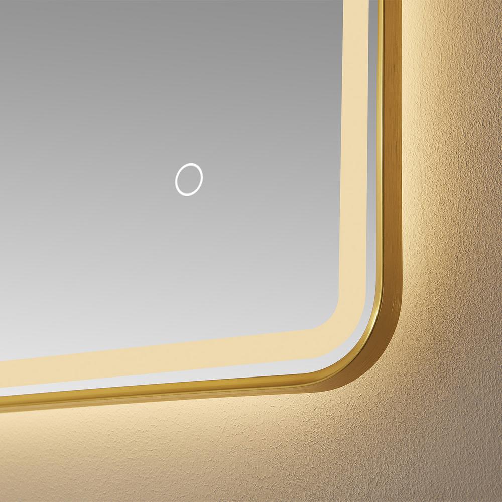 48'' Rectangle LED Lighted Accent Bathroom/Vanity Wall Mirror. Picture 6