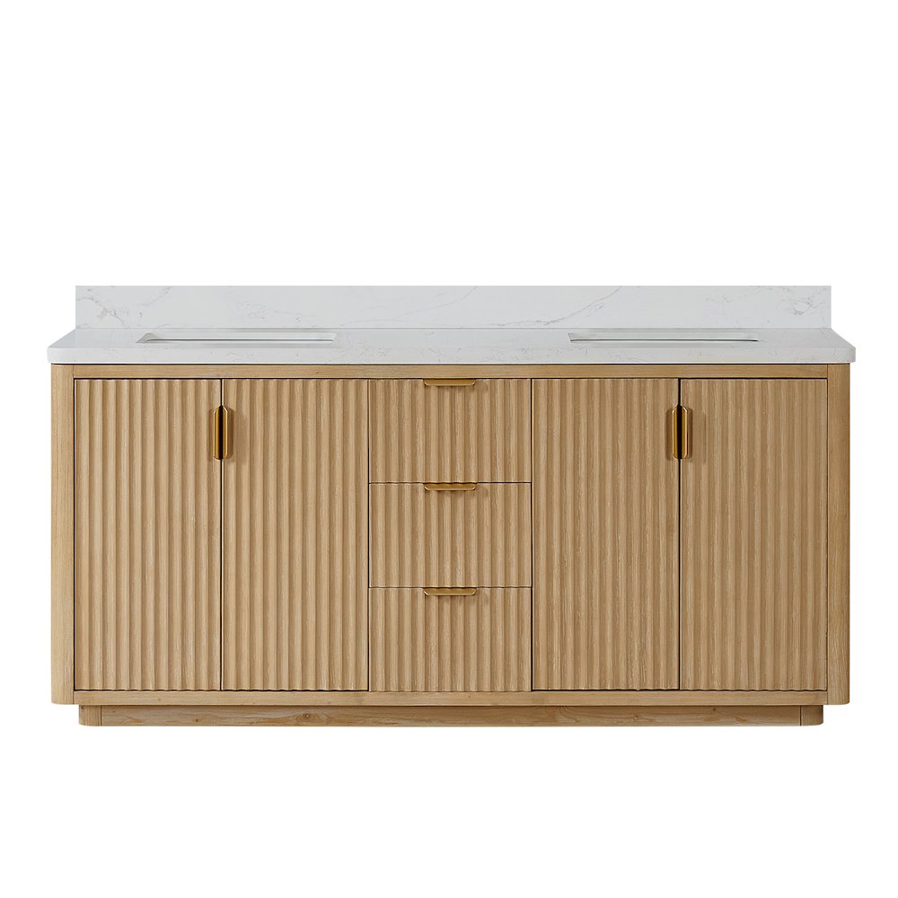 Cádiz 72in. Free-standing Double Bathroom Vanity in Washed Ash Grey. Picture 2