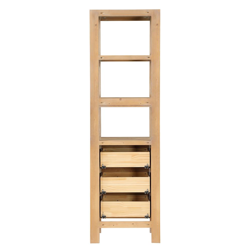 León 22in. Brown Storage Cabinet for Bathroom, Kitchen and Living Room. Picture 3