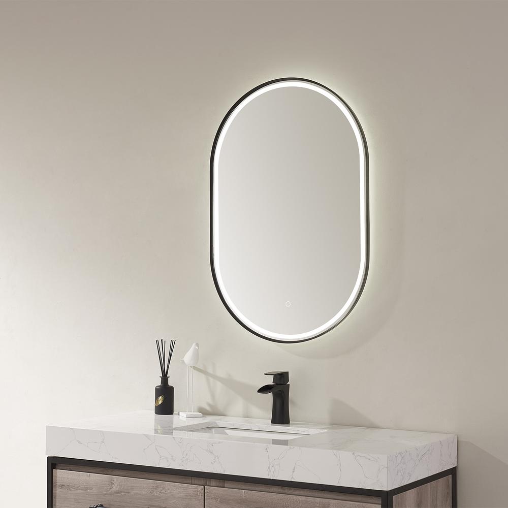 24'' Oval LED Lighted Accent Bathroom/Vanity Wall Mirror. Picture 5