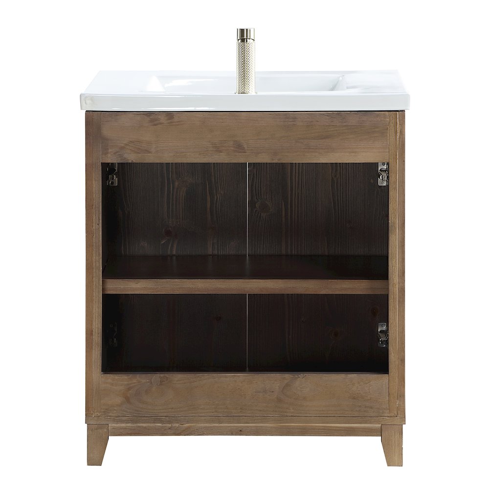 Palos 30" Free-standing Single Bath Vanity in Spruce Aged Brown. Picture 13