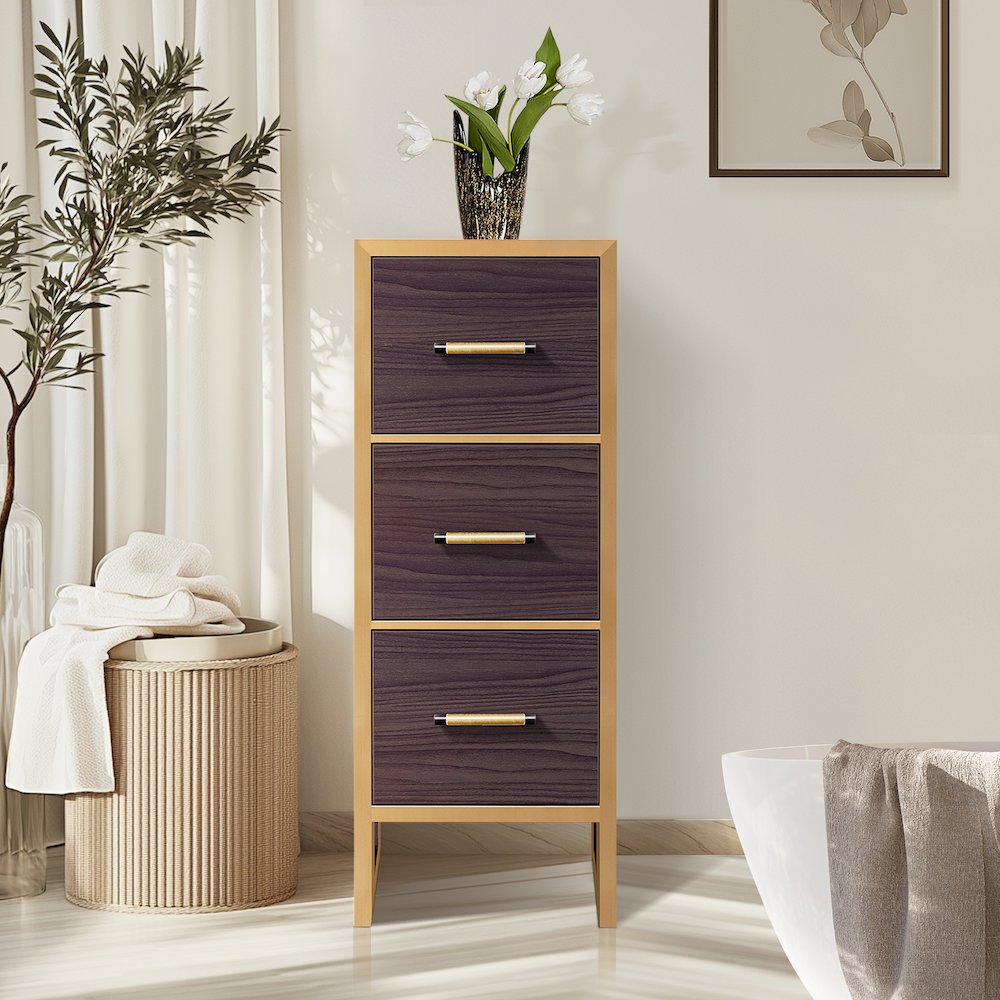Toledo 12in. Dark Walnut Storage Cabinet. Picture 2