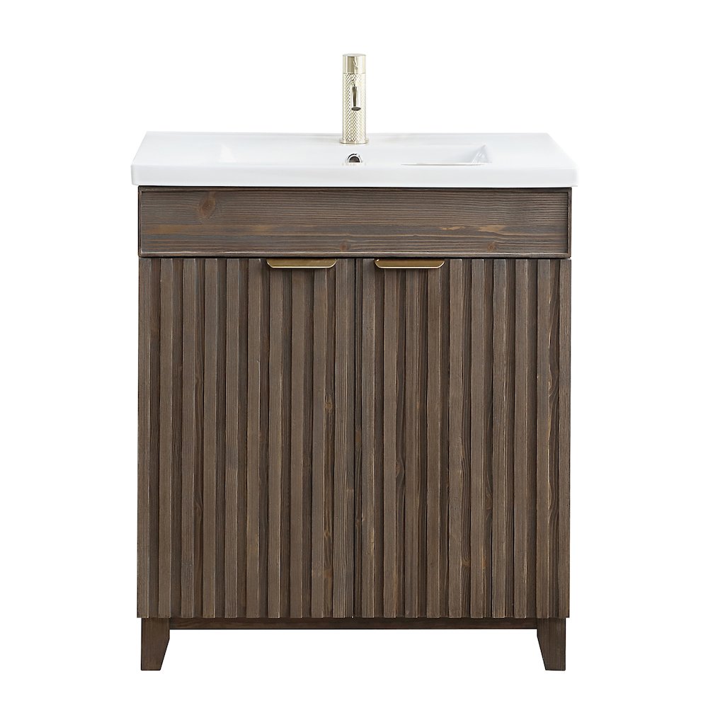 Palos 30" Free-standing Single Bath Vanity in Spruce Aged Brown. Picture 1