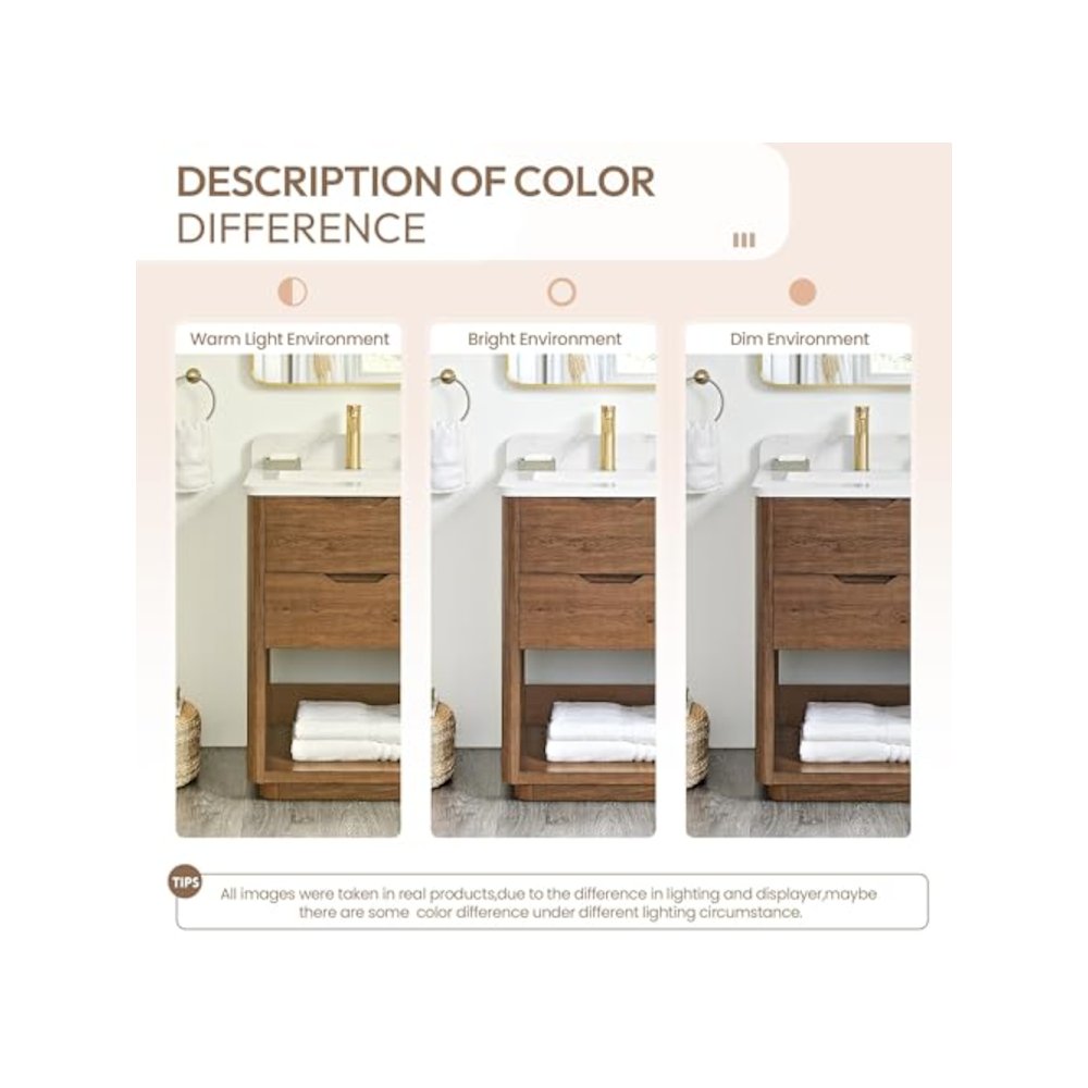 Harbin 24" Free-standing Single Bath Vanity in Washed Ash Grey. Picture 10