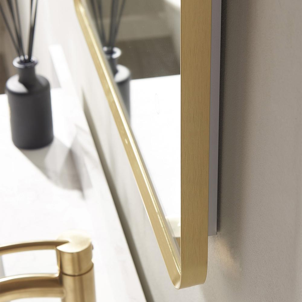 24'' Rectangle LED Lighted Accent Bathroom/Vanity Wall Mirror. Picture 7