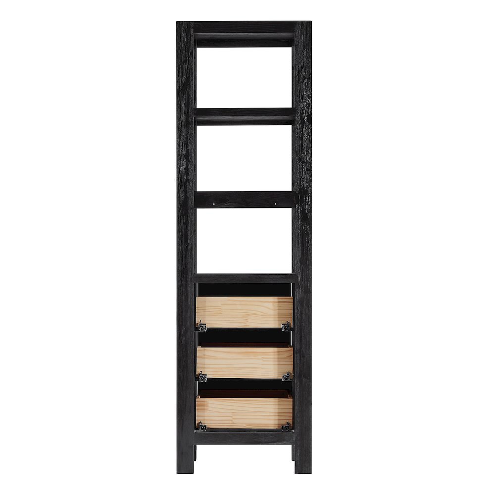 León 22in. Black Storage Cabinet for Bathroom, Kitchen and Living Room. Picture 10