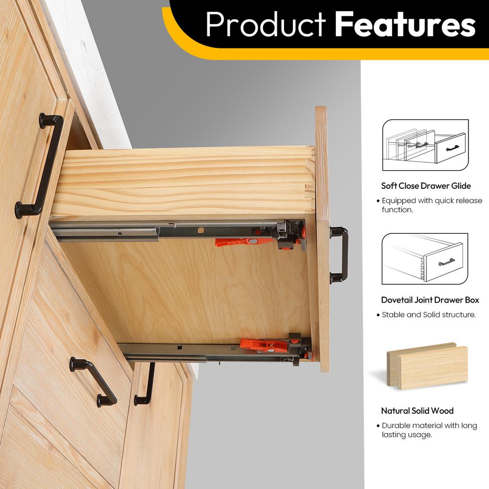 Free-standing Double Bathroom Vanity with Composite top in Lightning White. Picture 8