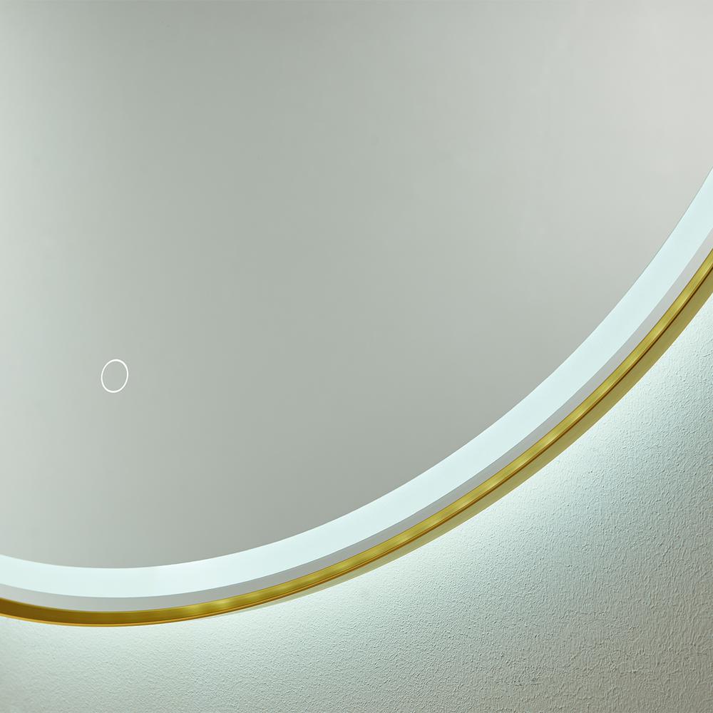 32'' Round LED Lighted Accent Bathroom/Vanity Wall Mirror. Picture 10