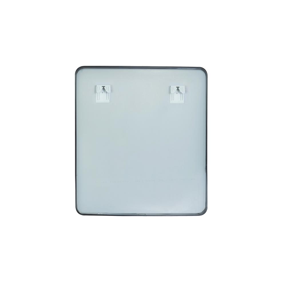 Mutriku 32 in. W x 36 in. H Rectangle Metal Wall Mirror in Brushed Black. Picture 2