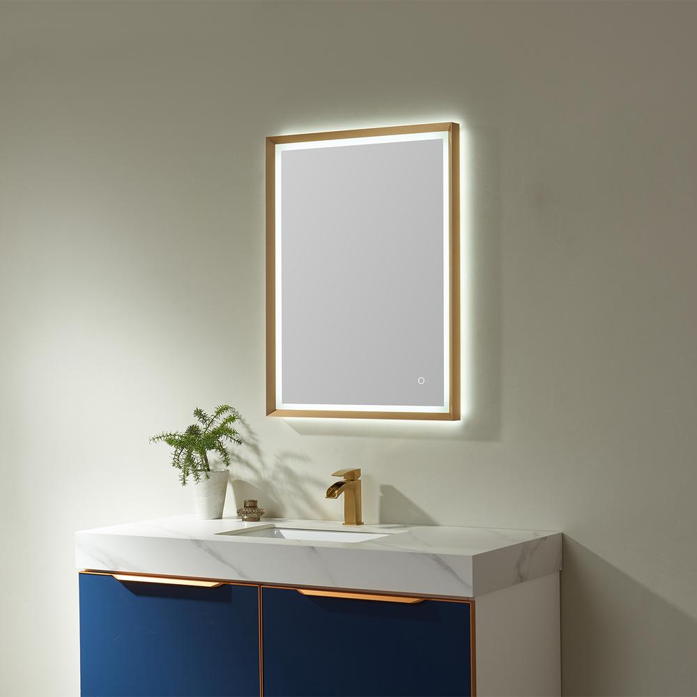 24'' Rectangle LED Lighted Accent Bathroom/Vanity Wall Mirror. Picture 5