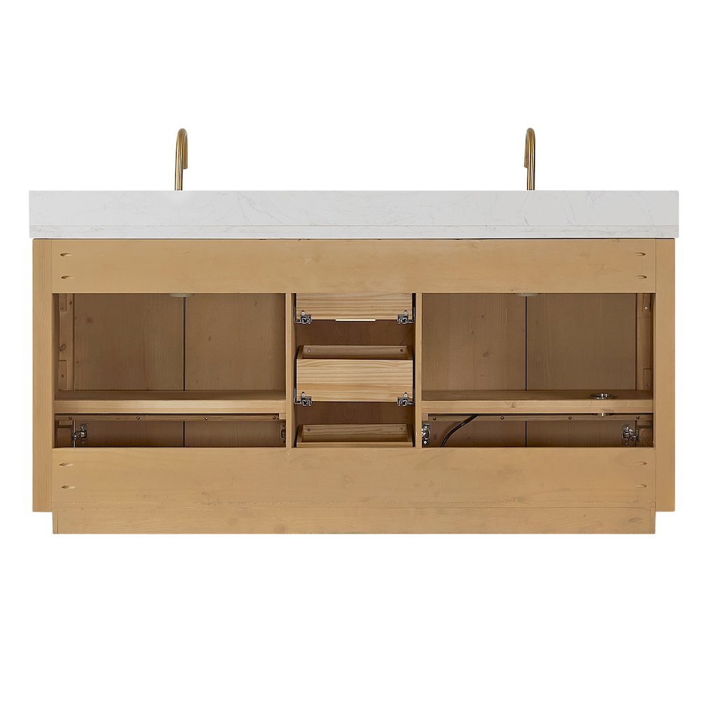 Cádiz 72in. Free-standing Double Bathroom Vanity in Washed Ash Grey. Picture 17