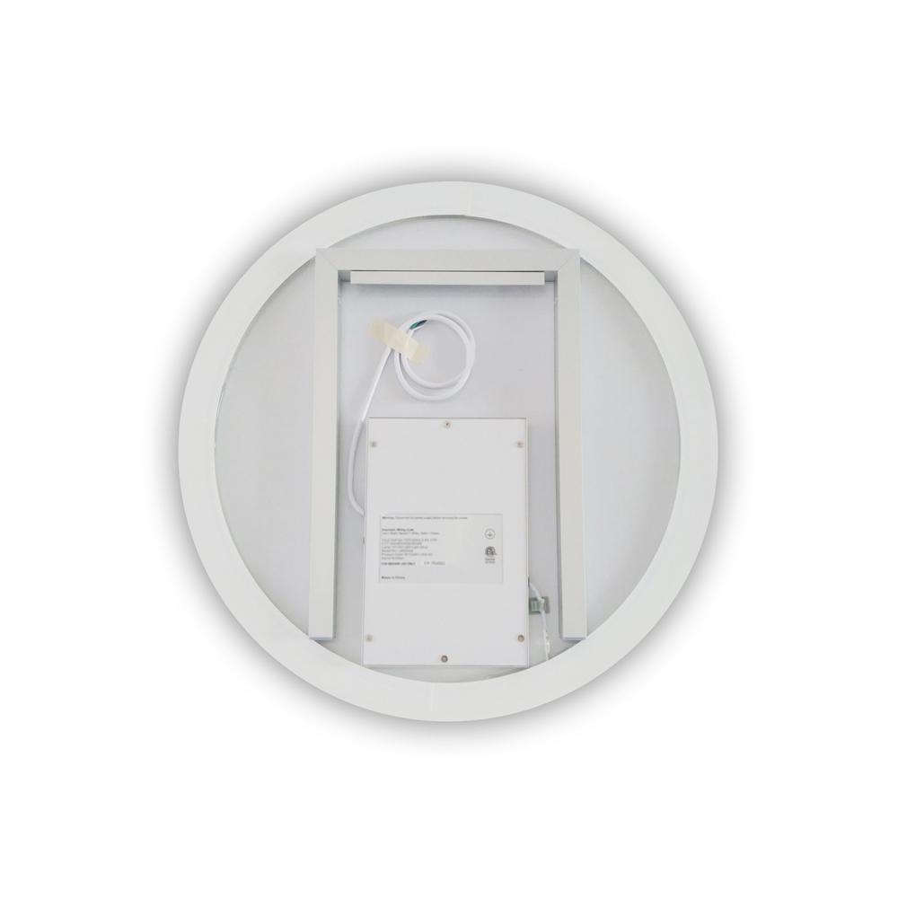 32''Modern & Contemporary Frameless Lighted Round Bathroom Mirror. Picture 2