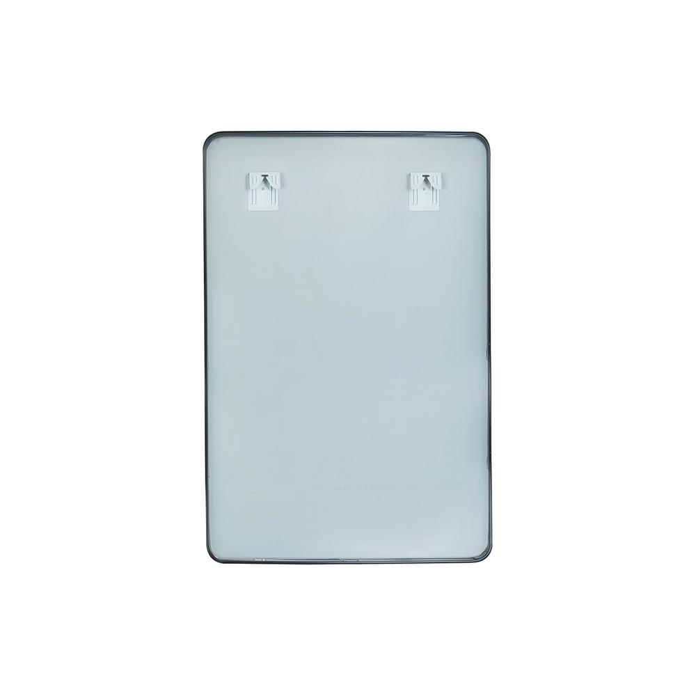 Mutriku 24 in. W x 36 in. H Rectangle Metal Wall Mirror in Brushed Black. Picture 2