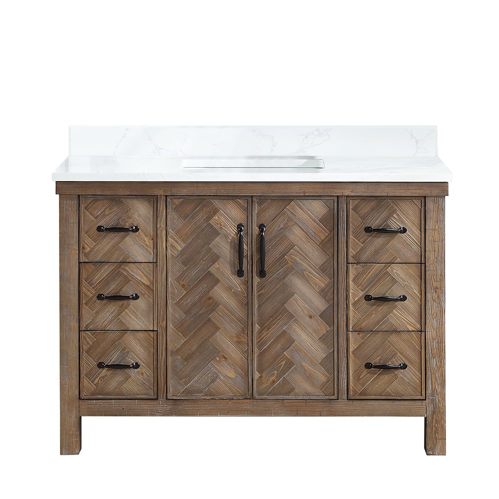 Javier 48" Free-standing Single Bath Vanity in Spruce Antique Gray. Picture 1