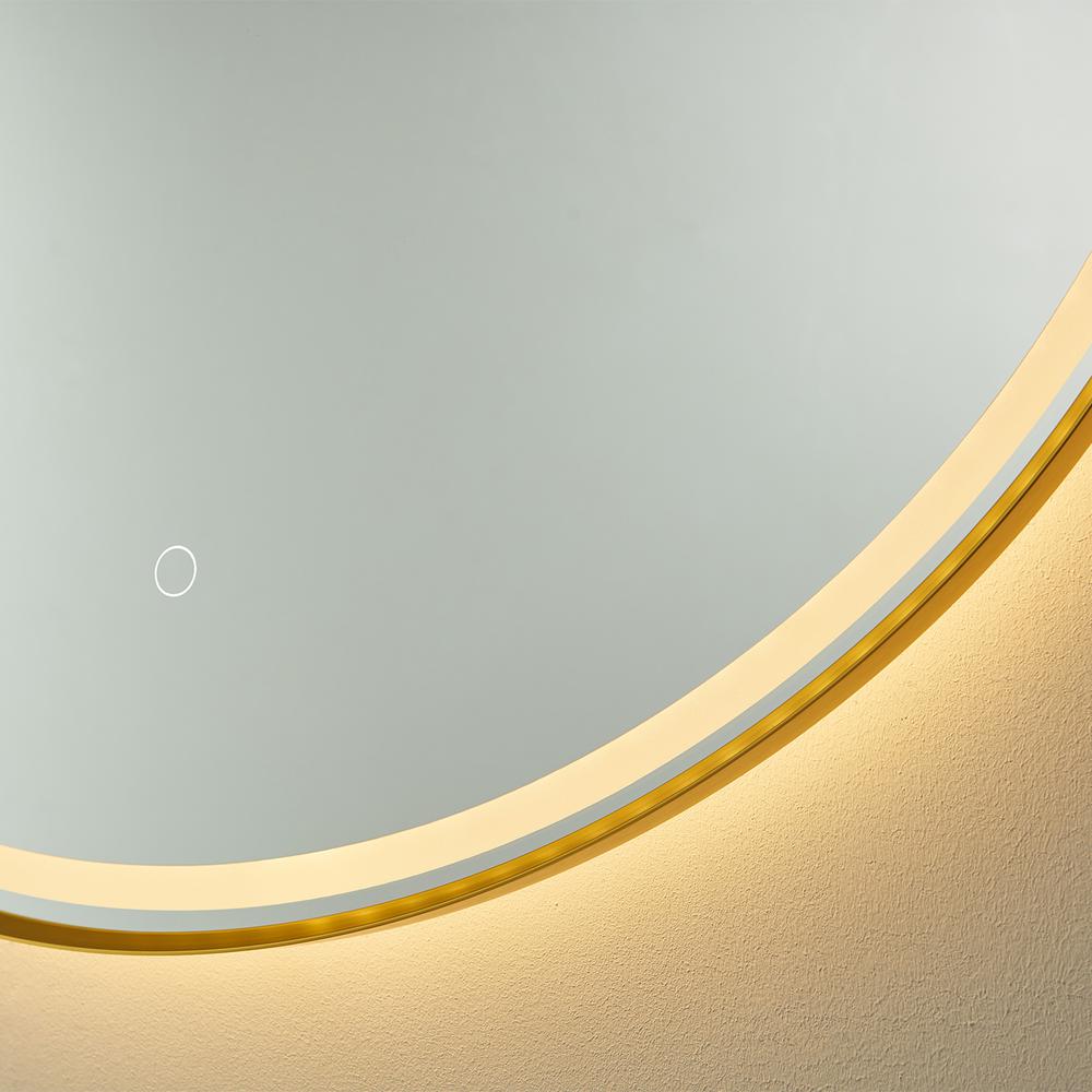 32'' Round LED Lighted Accent Bathroom/Vanity Wall Mirror. Picture 8