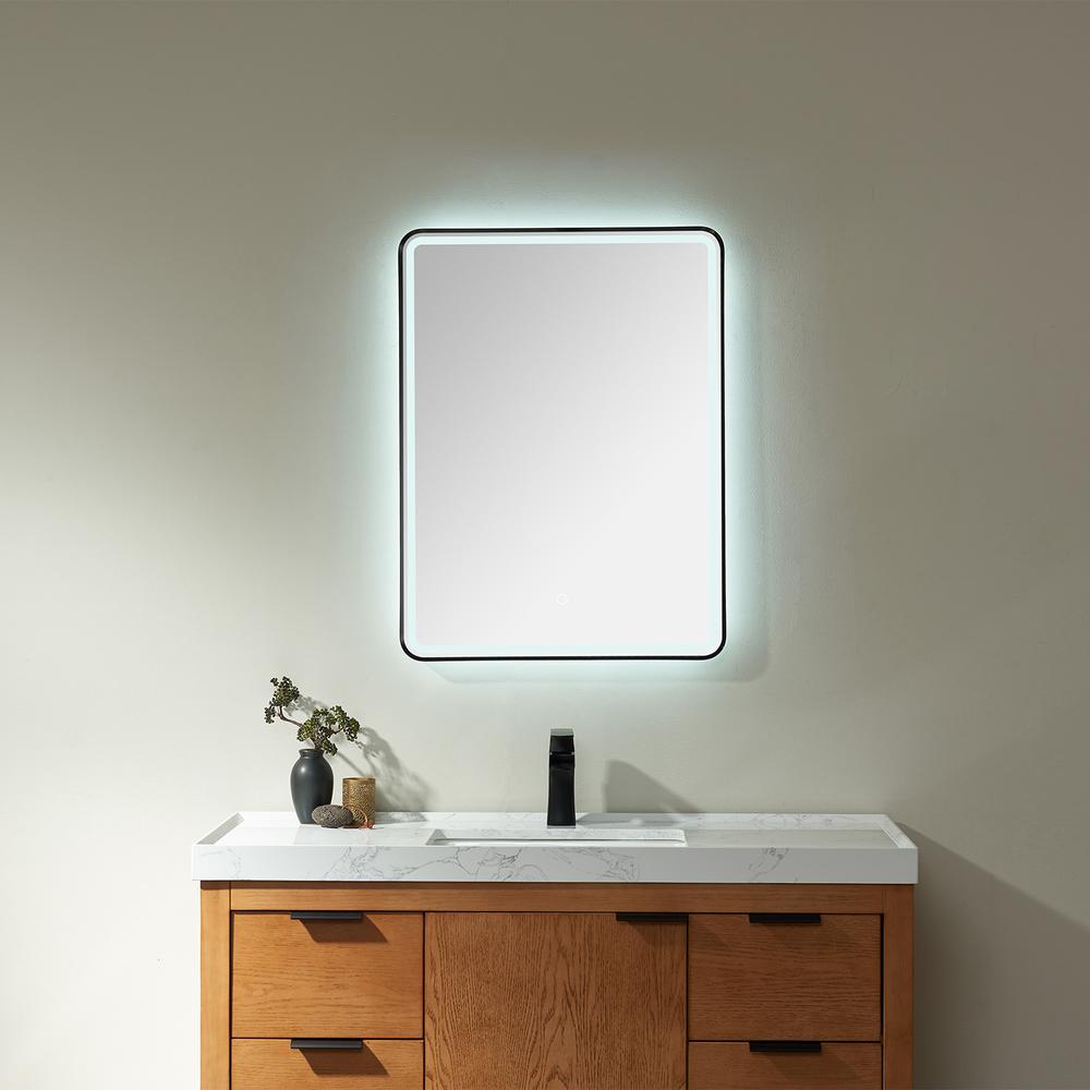24'' Rectangle LED Lighted Accent Bathroom/Vanity Wall Mirror. Picture 4