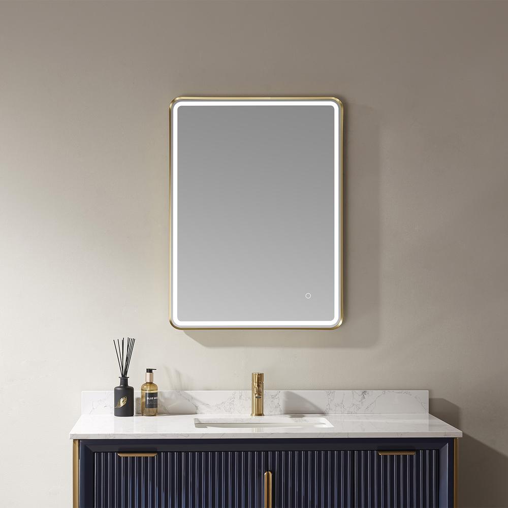 24'' Rectangle LED Lighted Accent Bathroom/Vanity Wall Mirror. Picture 3