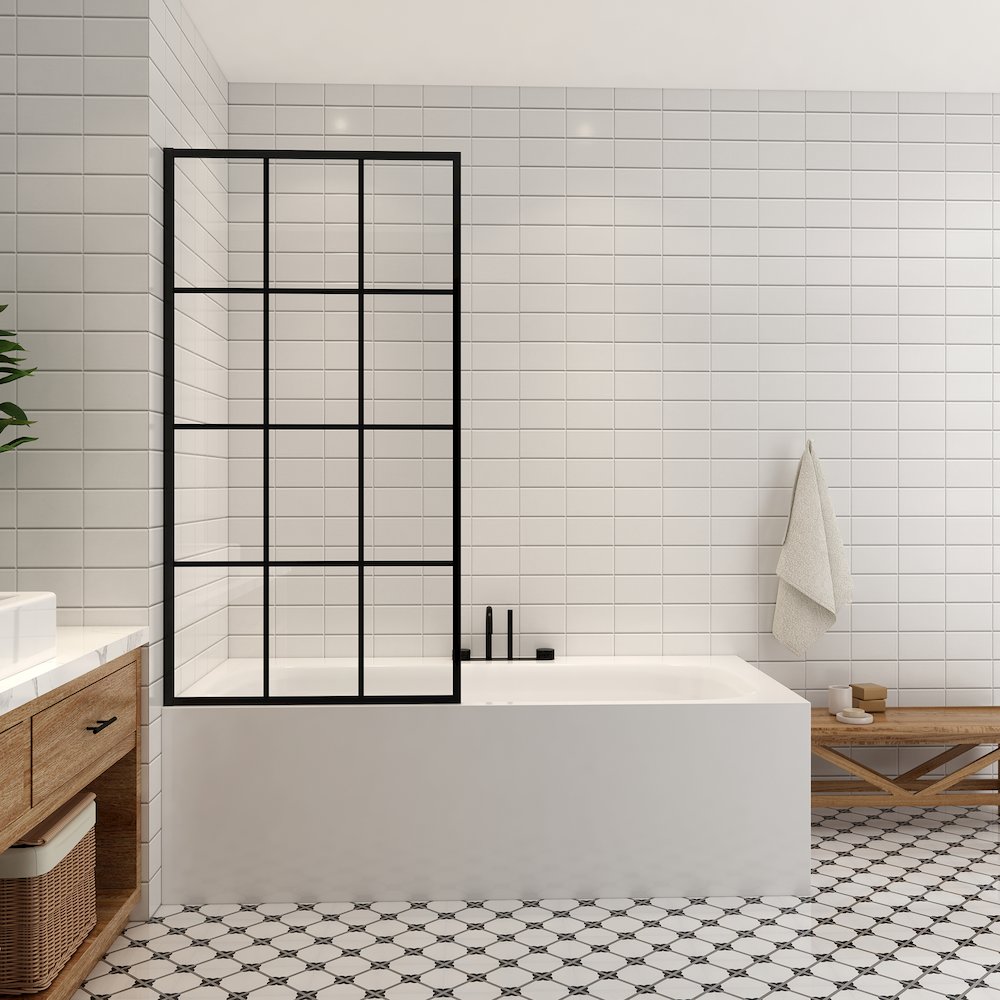 Bathtub Screen Frameless Glass Shower Door Tempered Glass Shower Panel. Picture 2