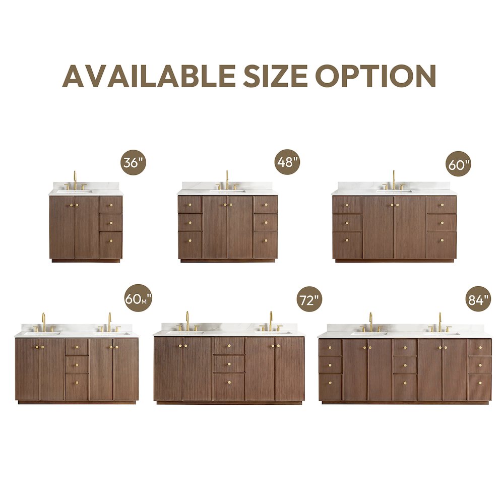 Oza 60" Free-standing Single Bath Vanity in Aged Dark Brown Oak. Picture 19