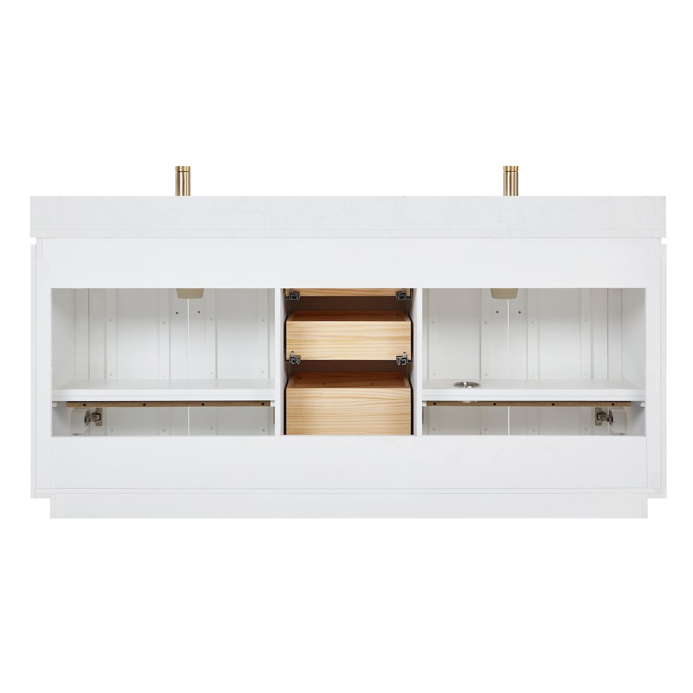 San 72" Free-standing Double Bath Vanity in White. Picture 15