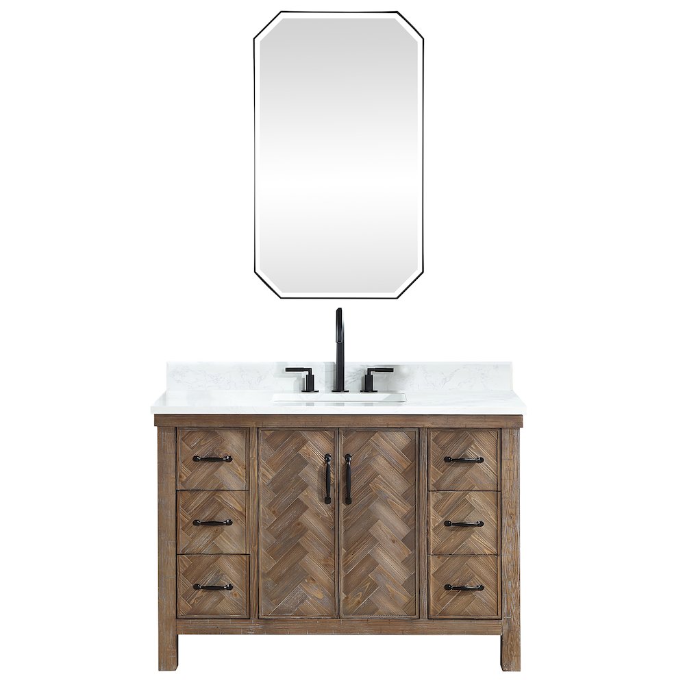 Javier 48" Free-standing Single Bath Vanity in Spruce Antique Gray. Picture 1