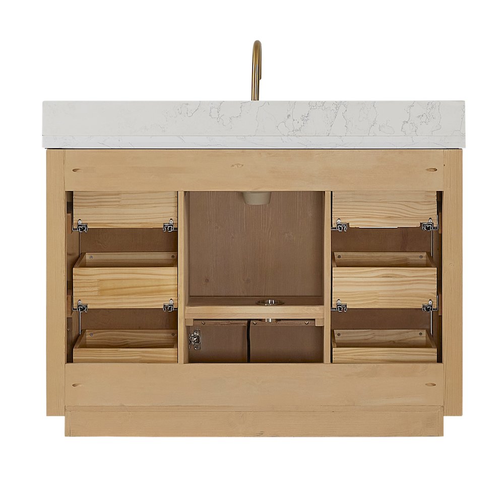 Cádiz 48in. Free-standing Single Bathroom Vanity in Washed Ash Grey. Picture 16