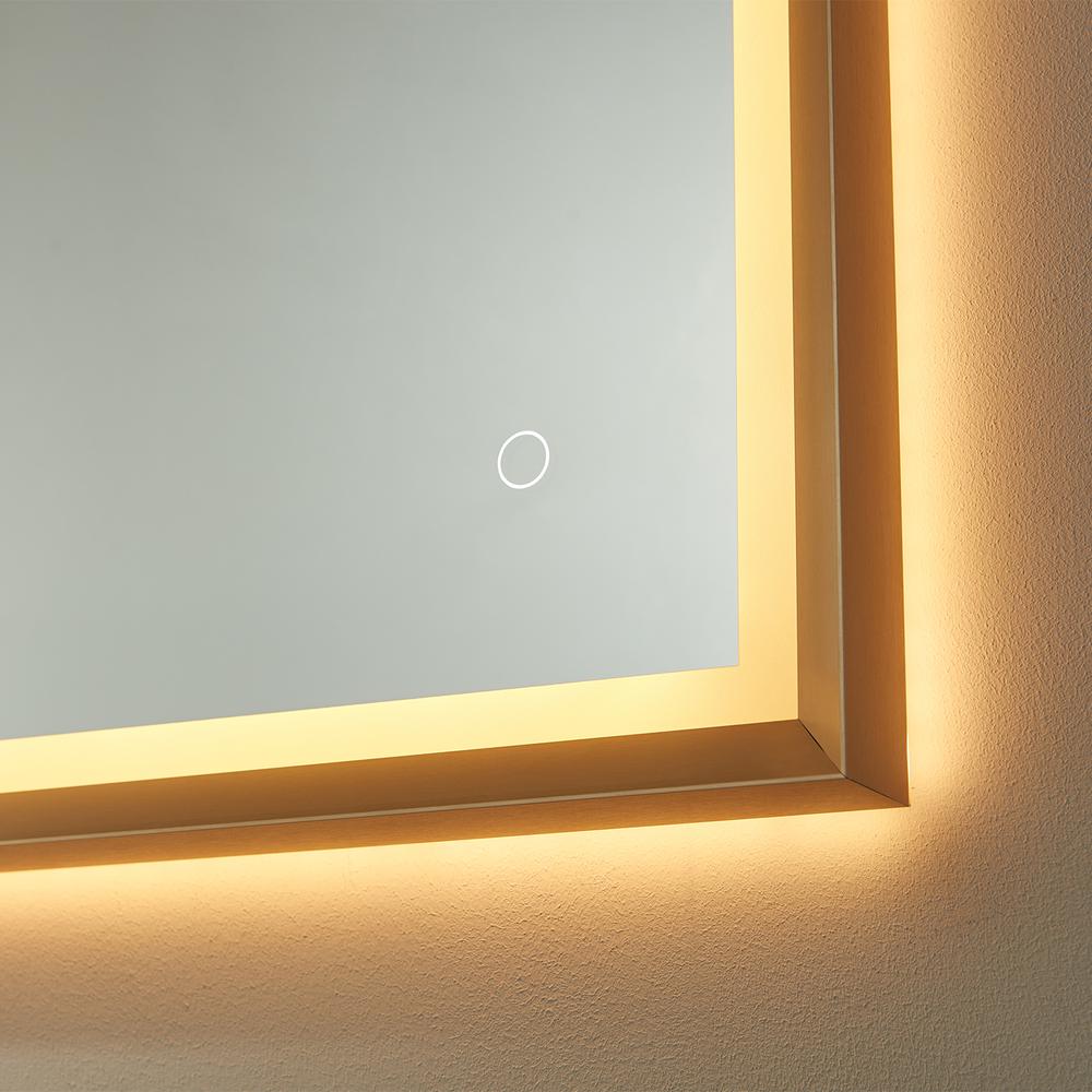 48'' Rectangle LED Lighted Accent Bathroom/Vanity Wall Mirror. Picture 8