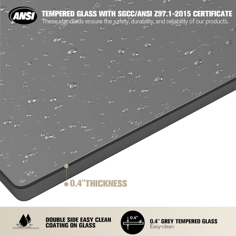 Echarri 64" W x 78" H Single Sliding Frameless Shower Door in Matte Black. Picture 4