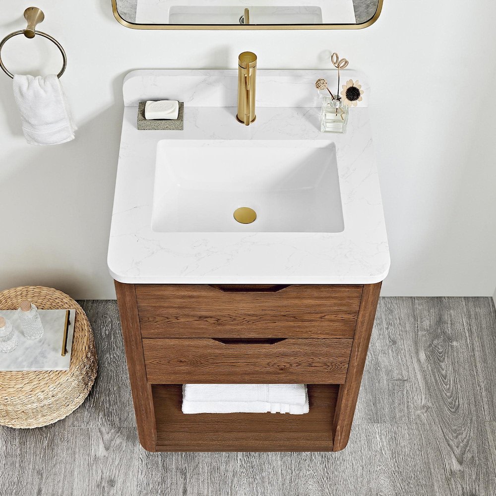 Harbin 24" Free-standing Single Bath Vanity in Washed Ash Grey. Picture 7
