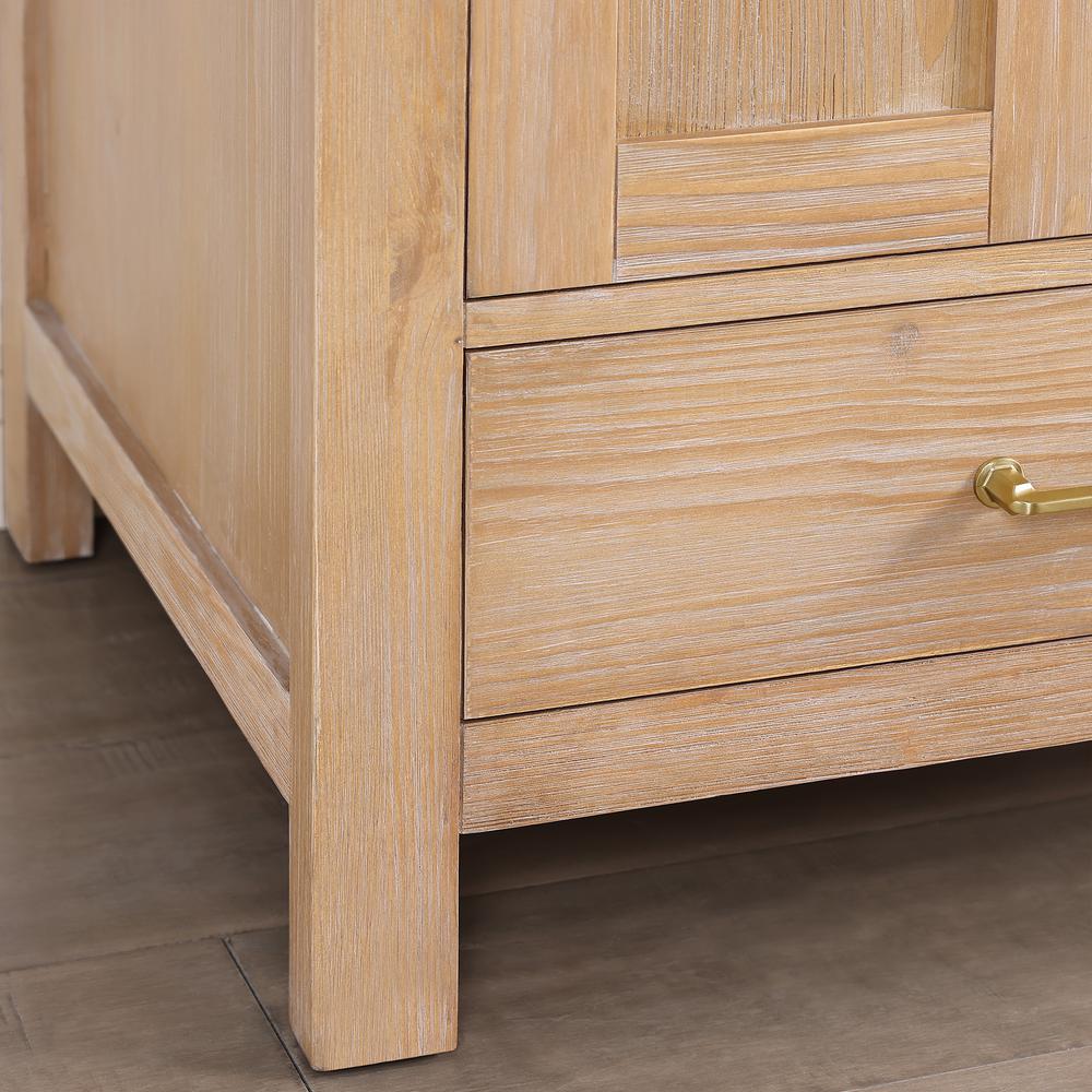 Single Sink Bath Vanity in Fir Wood Brown with Drop-In White Ceramic Basin. Picture 14