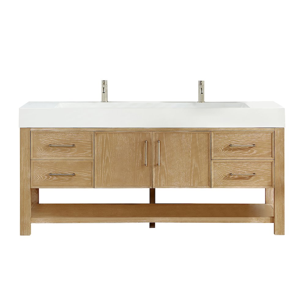 Vera 72" Free-standing Single Bath Vanity in Washed Ash Grey. Picture 2