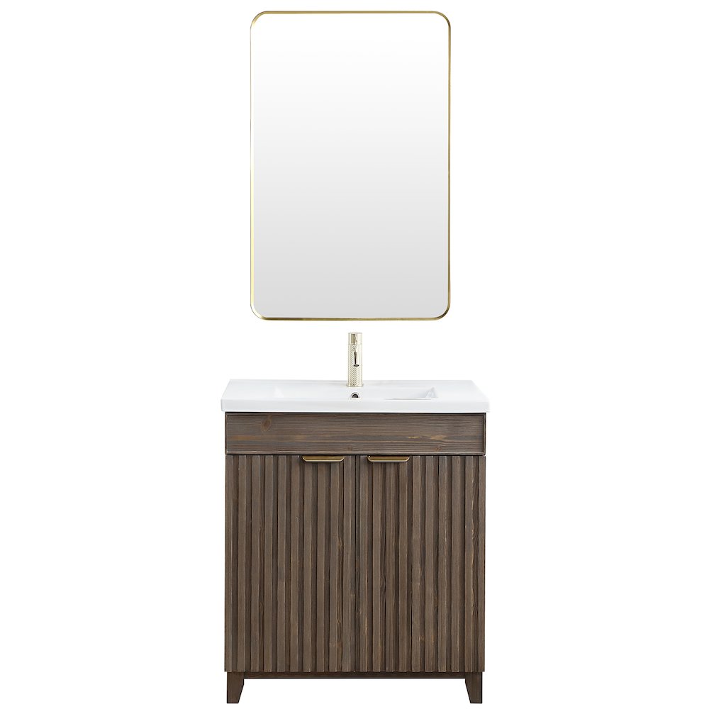 Palos 30" Free-standing Single Bath Vanity in Spruce Aged Brown. Picture 1